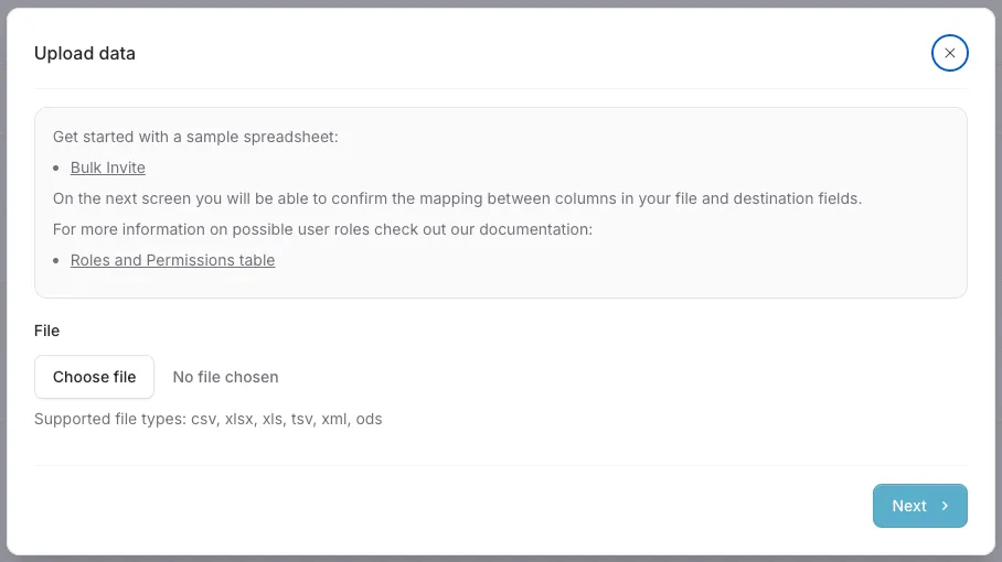 Invite multiple users Invite multiple users