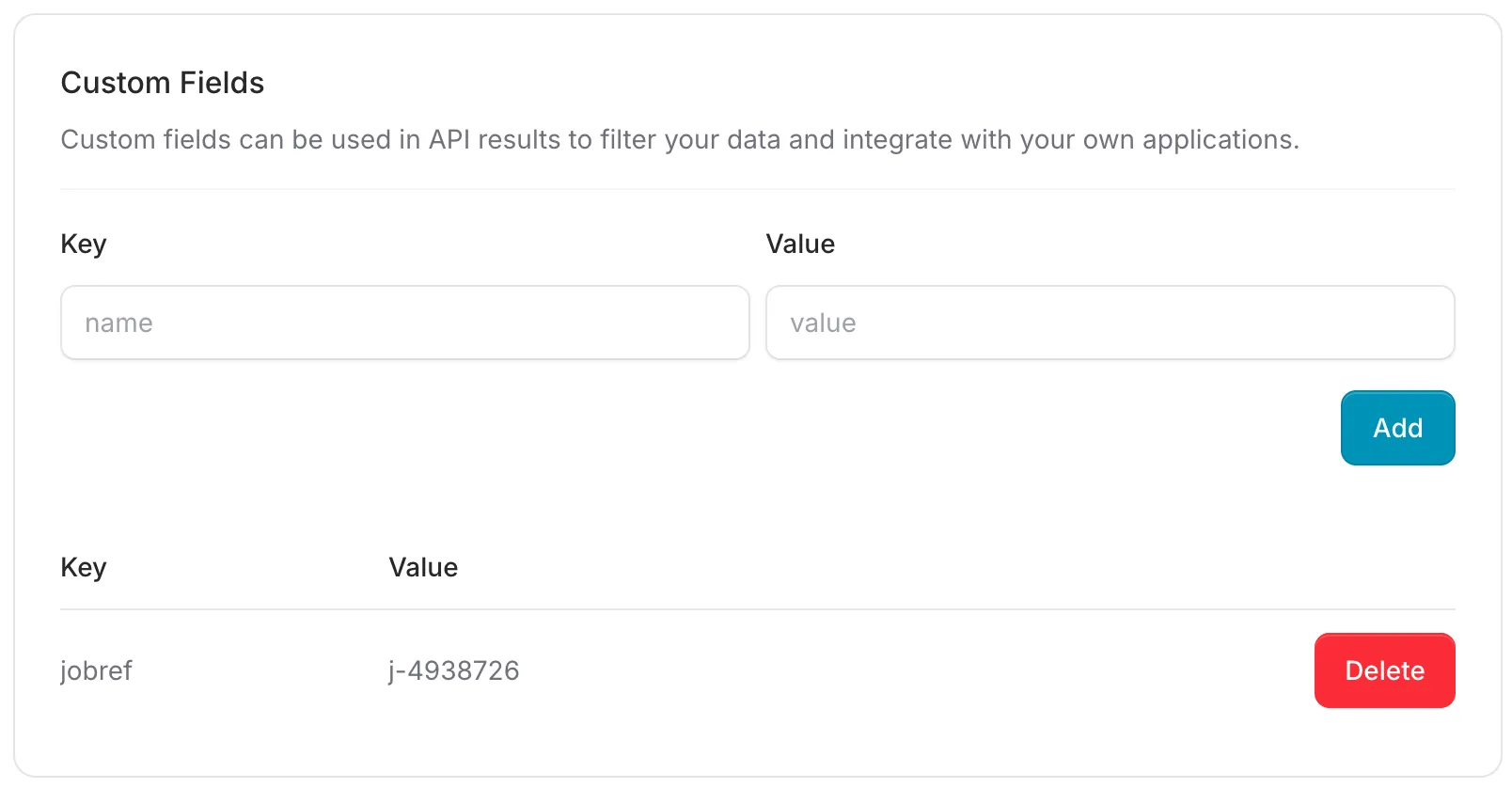 Adding custom fields Adding custom fields