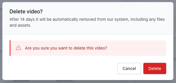 Delete Video