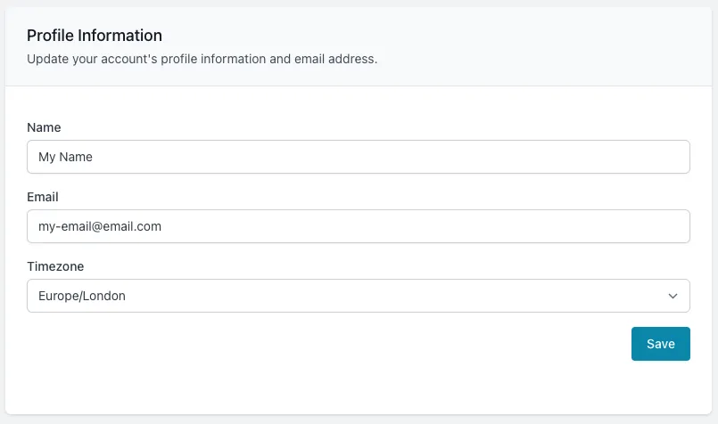 Profile information